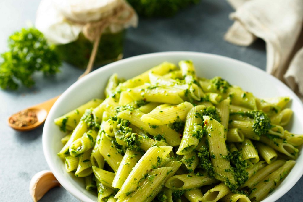 Pesto and Penne - a tried and tested pre-race meal! 